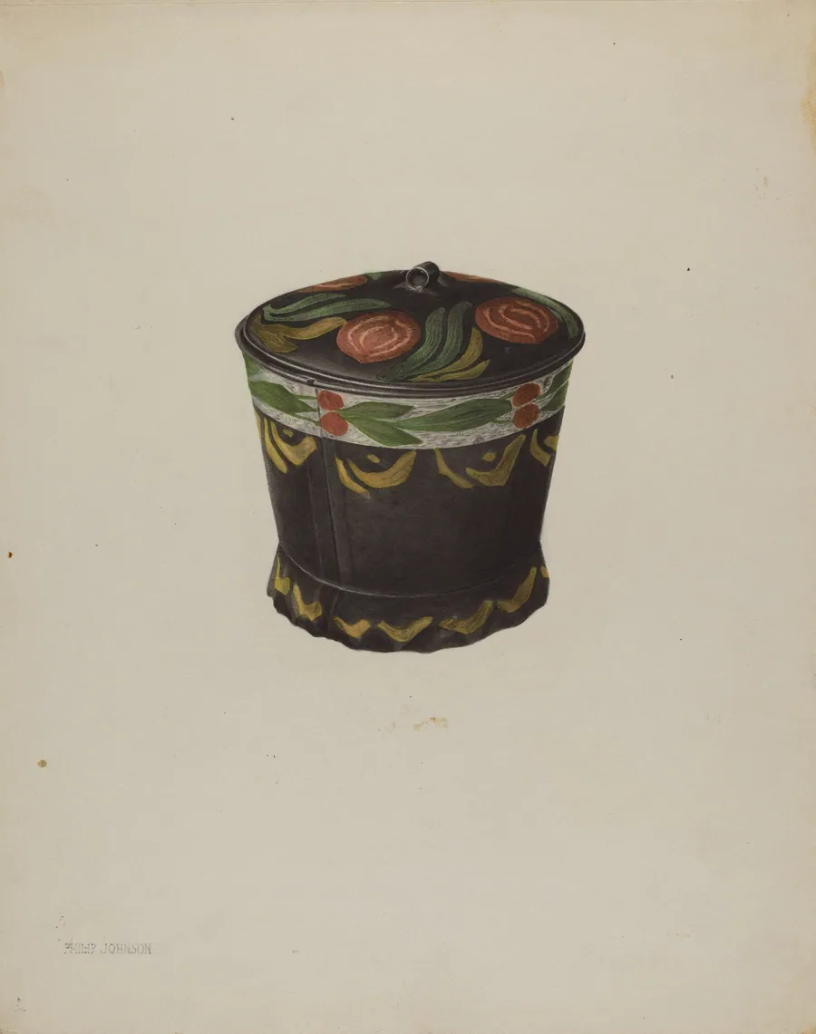 Toleware Sugar Bowl by Philip Johnson