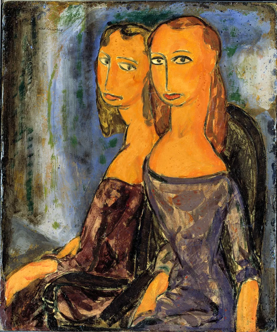 Two Women by Alfred H. Maurer, born New York City 1868-died New York City 1932