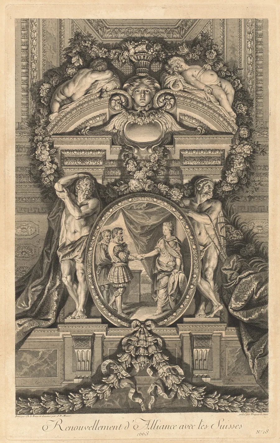 Renouvellement d'Alliance avec les Suisses 1663 (Renewal of Alliance with the Swiss 1663) [pl. 18] by Jean-Baptiste Massé