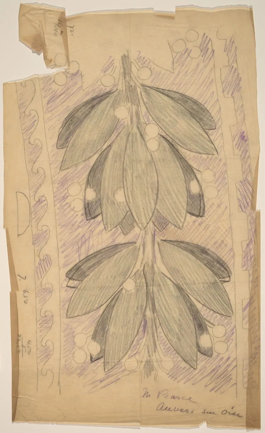 Tracing of a Border Design by Charles Sprague Pearce