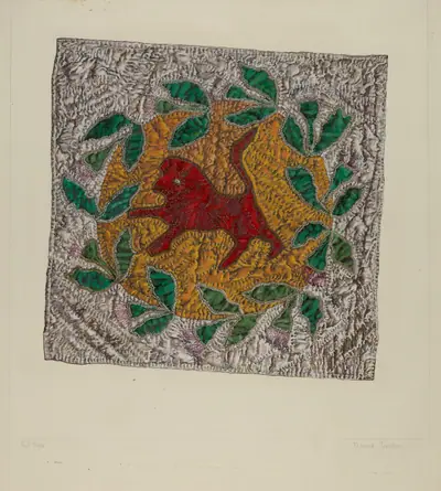 Quilt Block "Red Lion"
