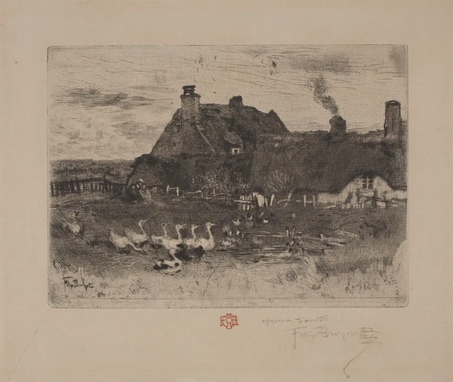 Les Petites Chaumieres by Félix-Hilaire Buhot