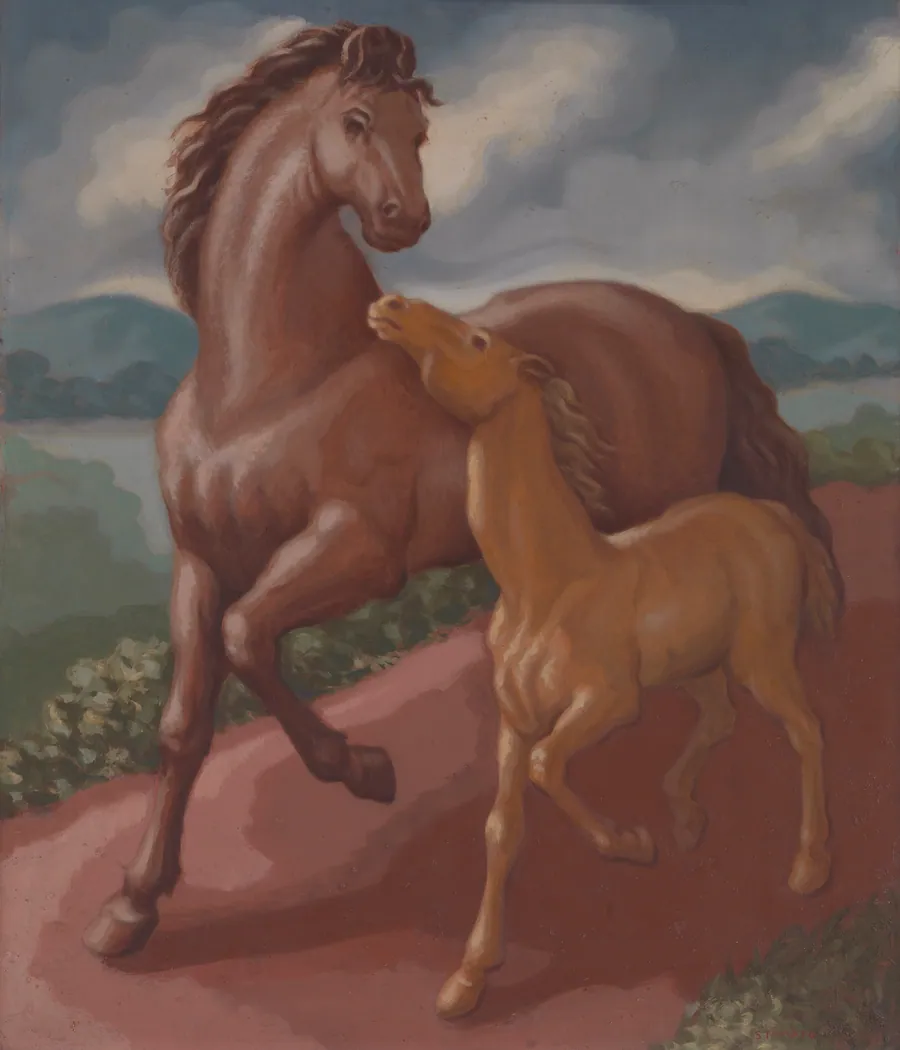 Filly and Colt by Frank Stamato, born Philadelphia, PA 1897-died Philadelphia, PA 1939