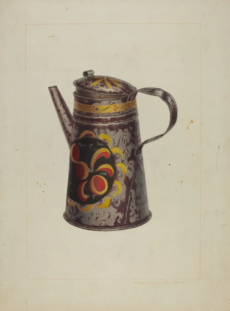 Toleware Coffee Pot by Edward L. Loper