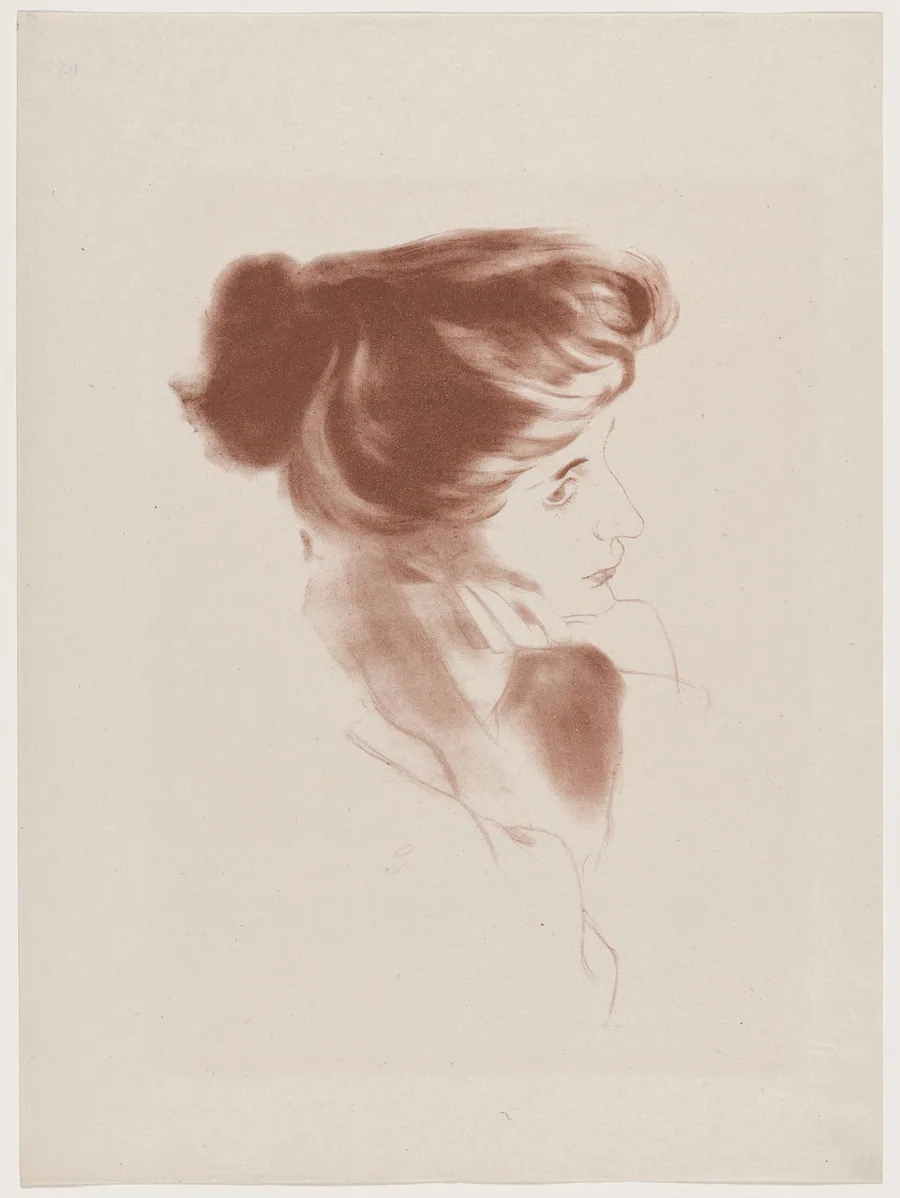 Tête de femme, profil à droite (Head of a Woman in Profile to the Right) by Antonio de la Gandara