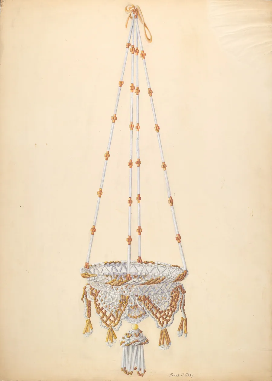 Beadwork Hanging Basket by Frank Gray