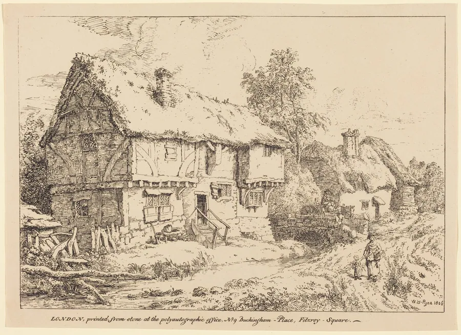 Old Cottages by William Henry Pyne