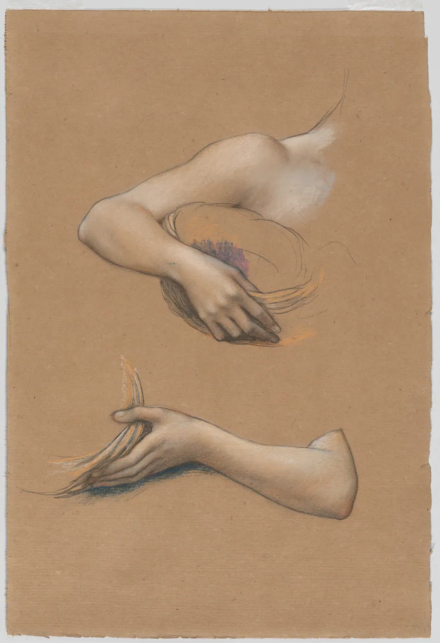 Study of Arms for "The Cadence of Autumn" by Evelyn De Morgan