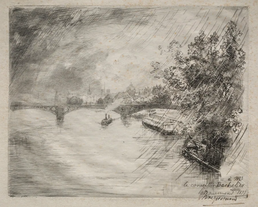 View of the Bridge of Saint-Pères by Félix Bracquemond