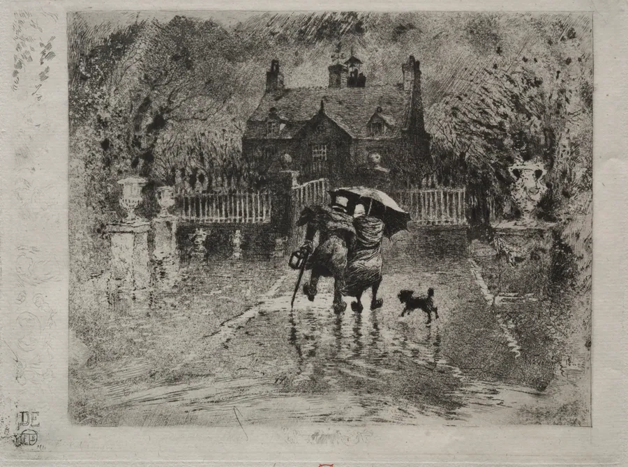 The Country Neighbors by Félix Hilaire Buhot