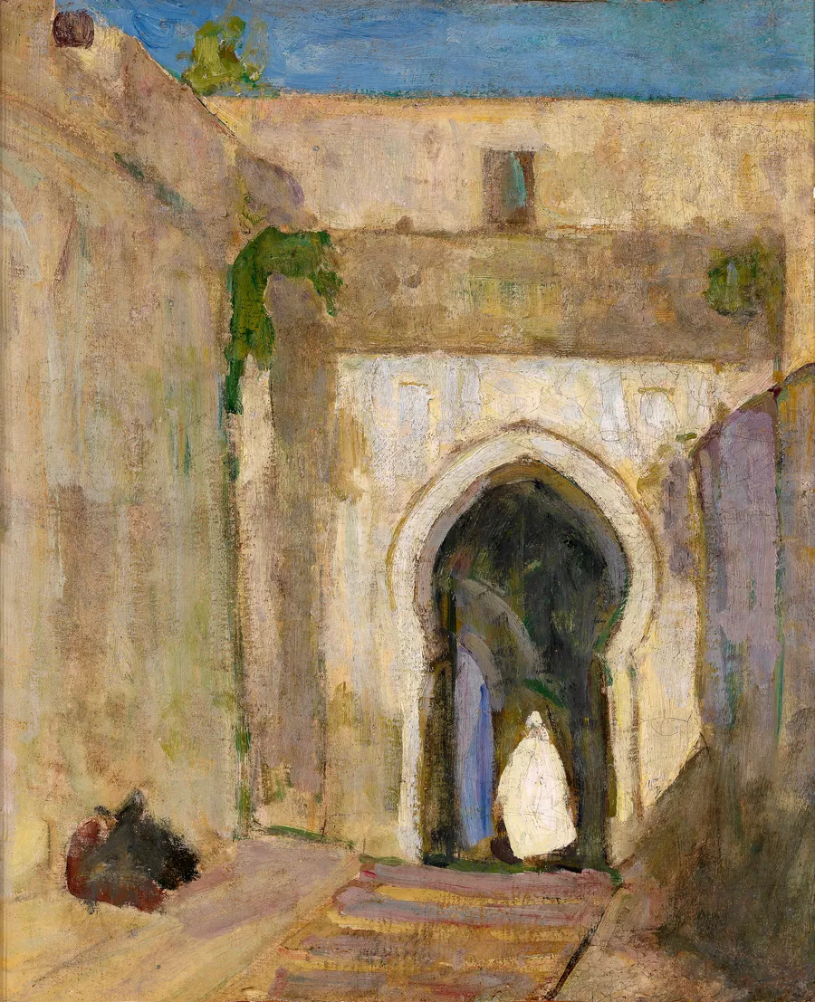 Gateway, Tangier by Henry Ossawa Tanner, born Pittsburgh, PA 1859-died Paris, France 1937