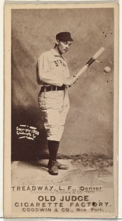 George B. Treadway, Left Field, Denver, from the Old Judge series (N172) for Old Judge Cigarettes