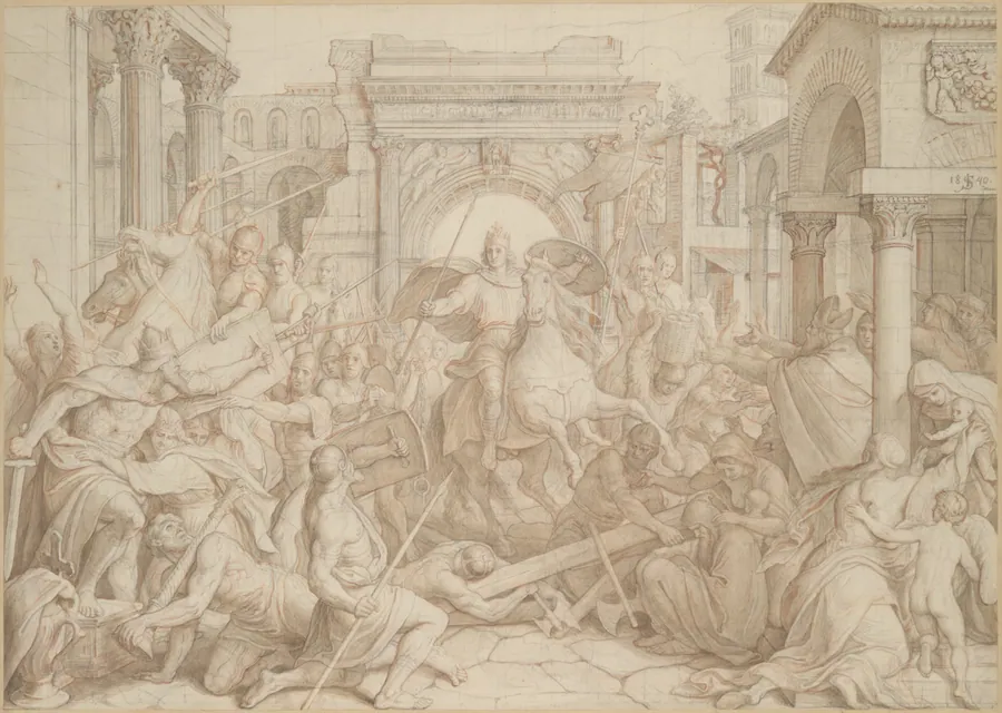 The Entrance of Charlemagne into Pavia by Julius Schnorr von Carolsfeld