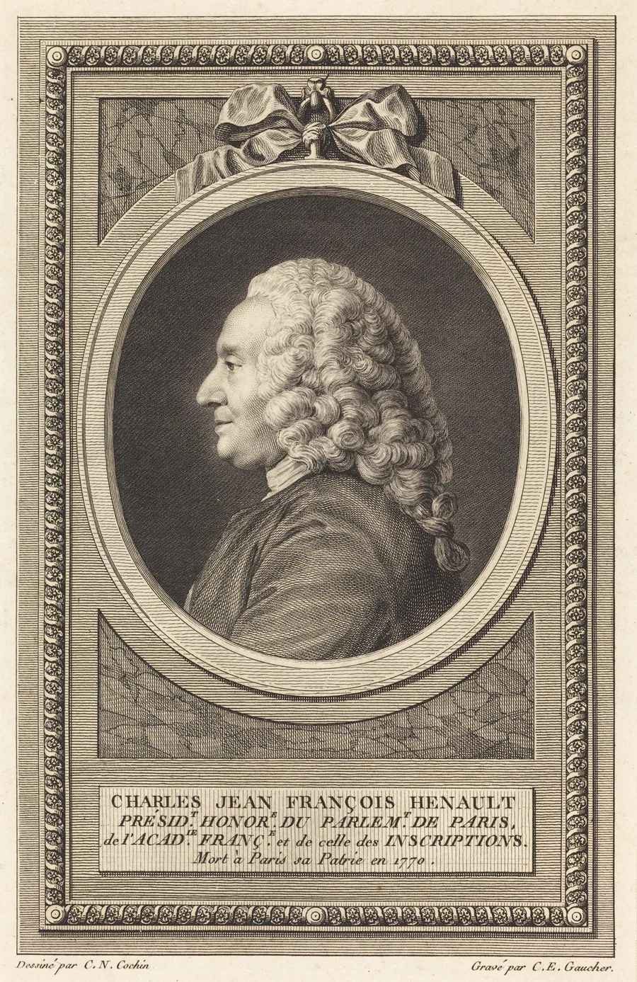 Charles Jean Francois Henault by Charles-Etienne Gaucher