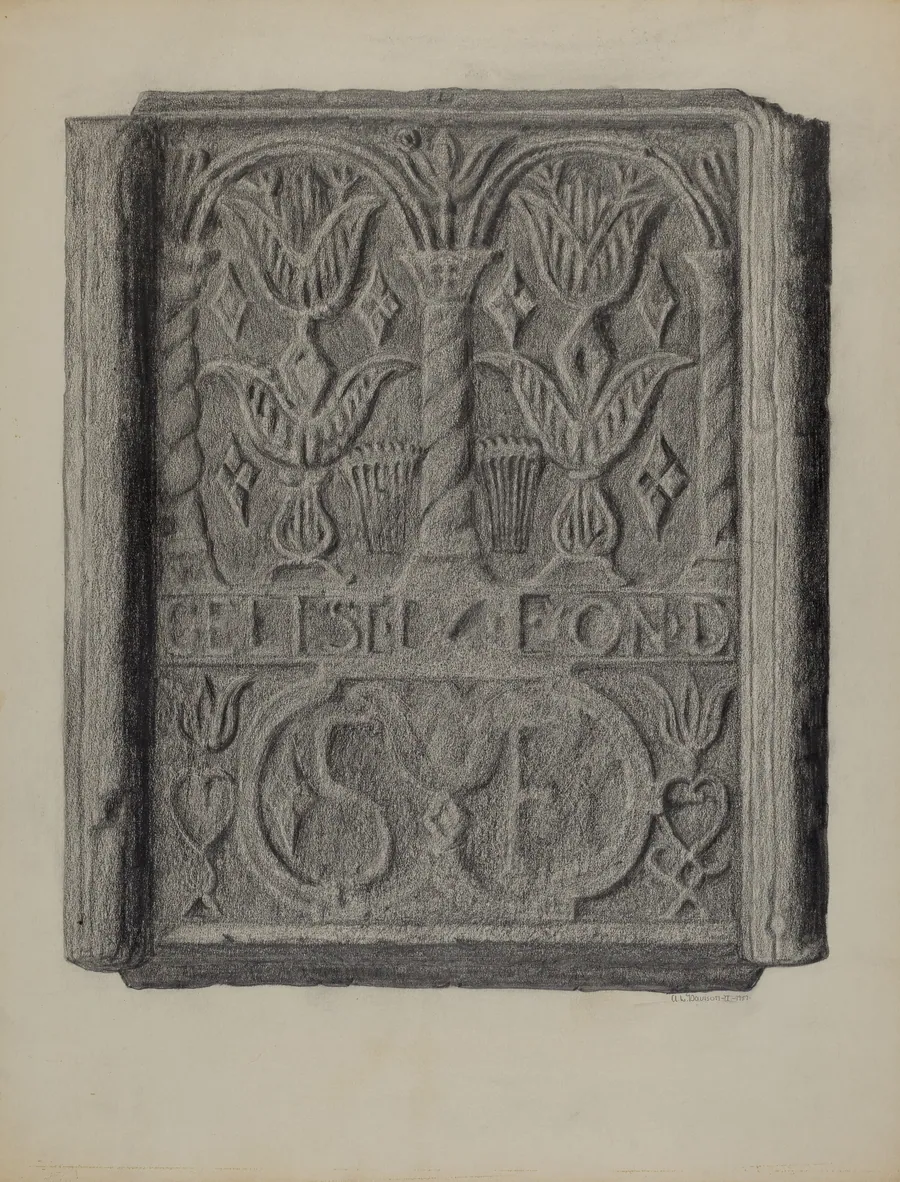 Pa. German Stove Back by Austin L. Davison