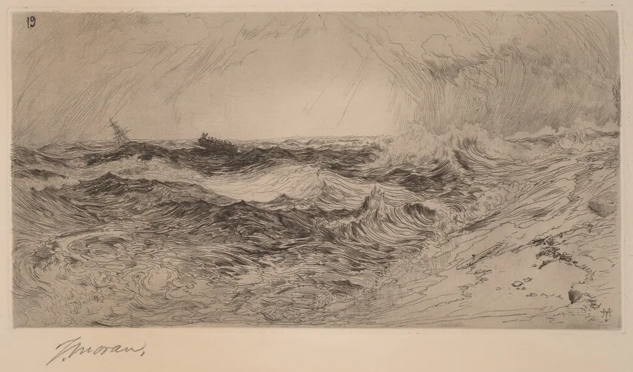 The Resounding Sea by Thomas Moran