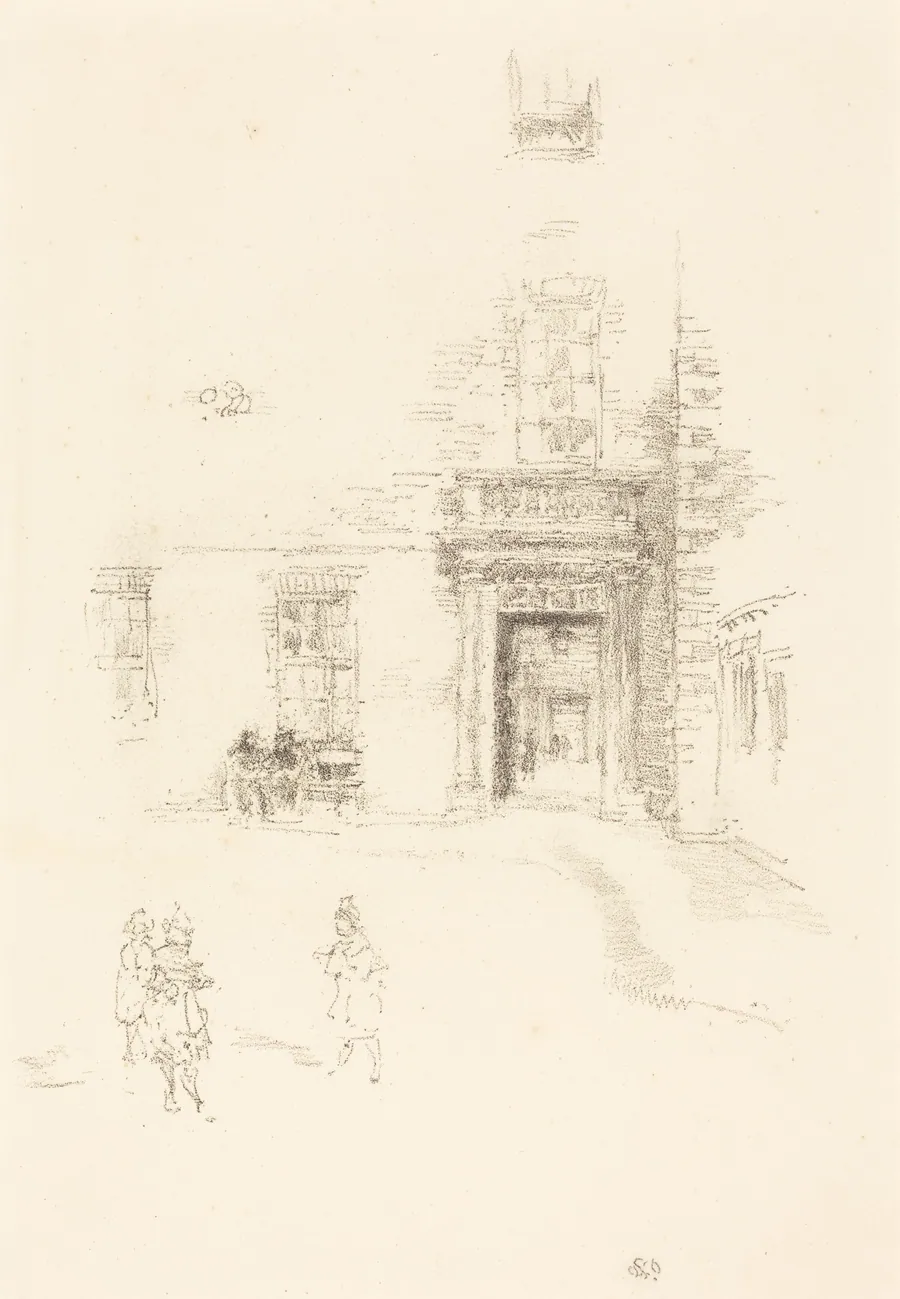 Courtyard, Chelsea Hospital by James McNeill Whistler