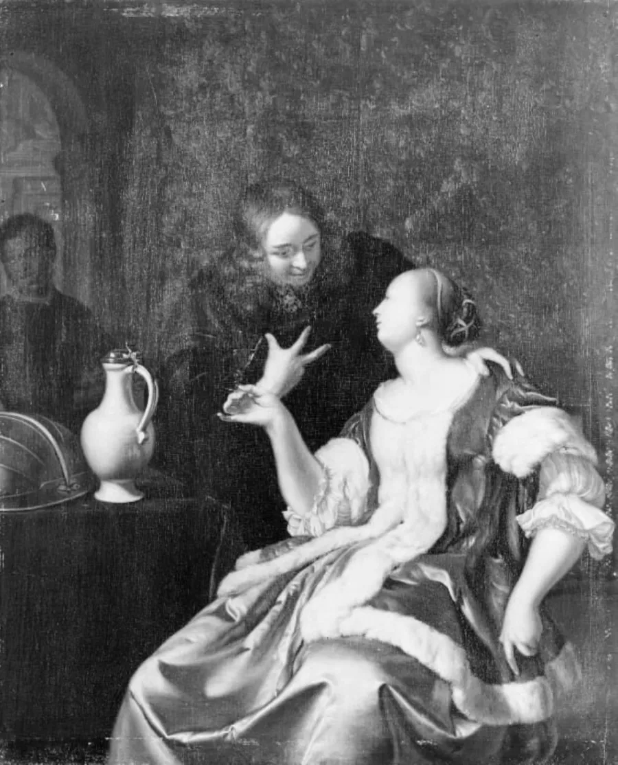 Et par i samtale by Frans van Mieris (I)