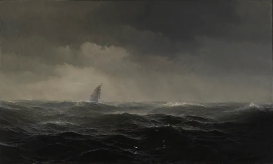 The Sea by Edward Moran, born Bolton, England 1829-died New York City 1901