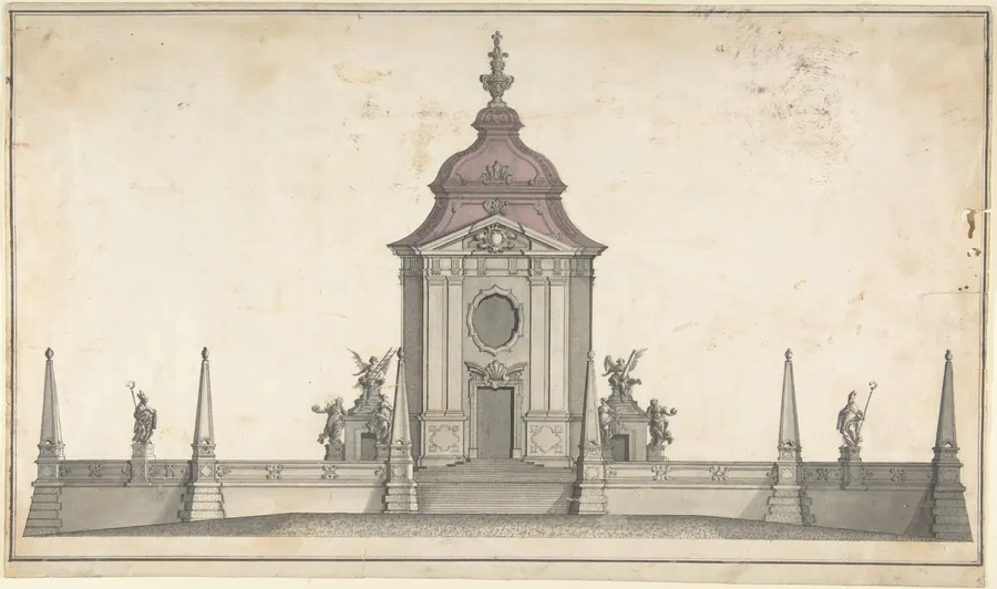 Design for a Funerary Monument by Anonymous, German, 19th century