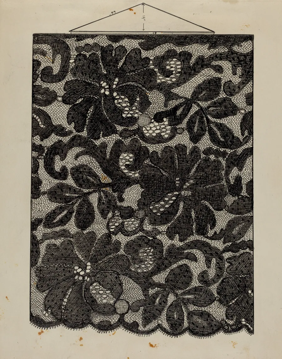 Embroidered Lace by Florence Stevenson