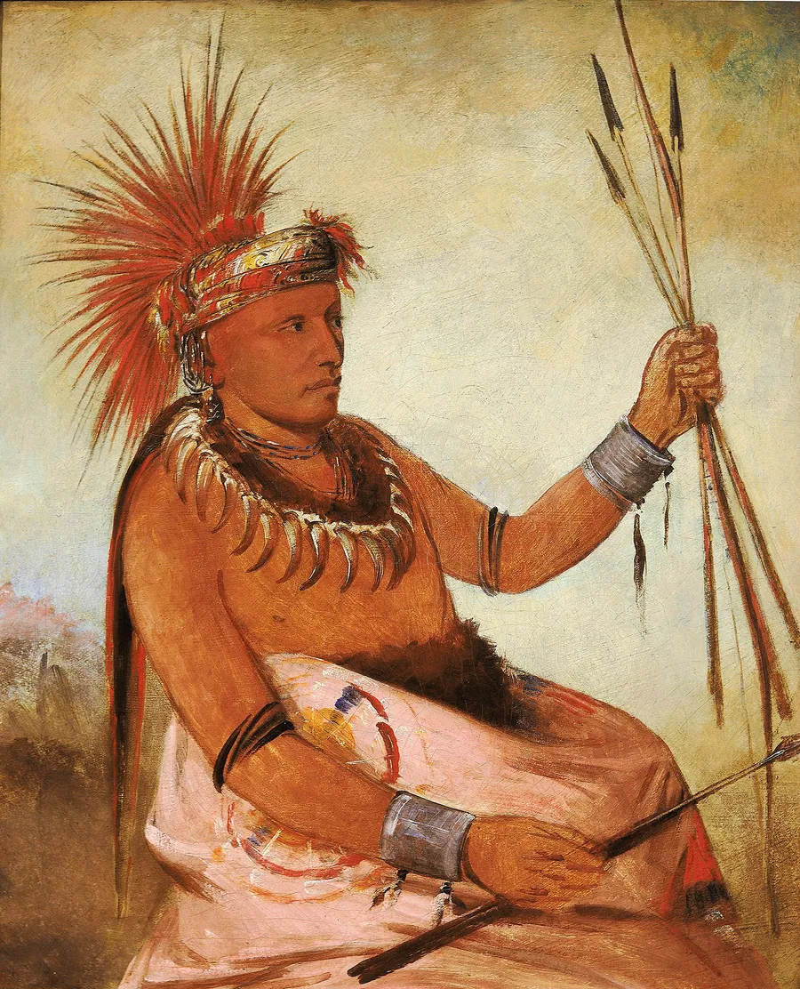 Wos-cóm-mun, Busy Man, a Brave by George Catlin, born Wilkes-Barre, PA 1796-died Jersey City, NJ 1872