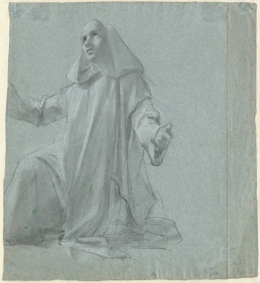 A Young Priest Kneeling by Jean Leonard Lugardon