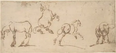 Four Studies of Horses