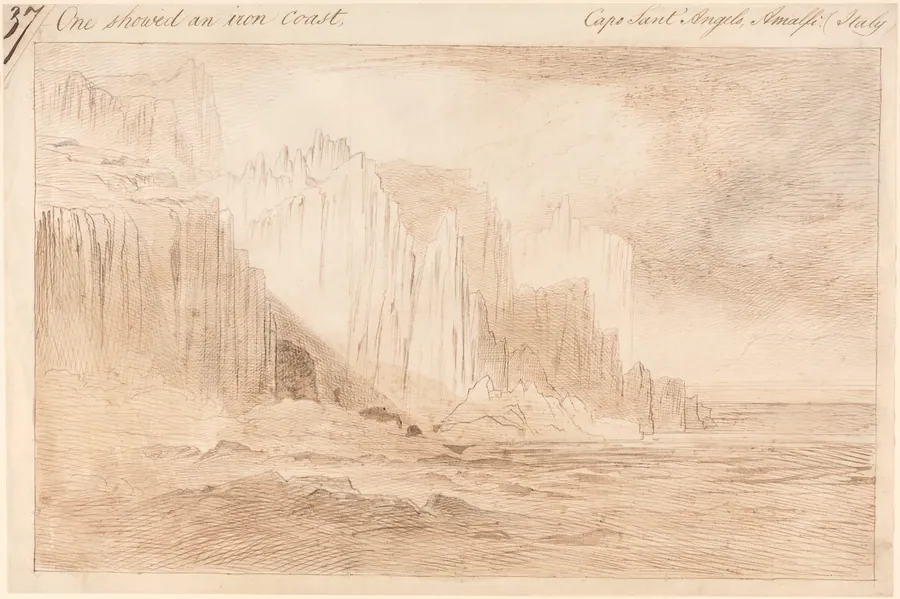 Capo Sant'Angelo, Amalfi by Edward Lear