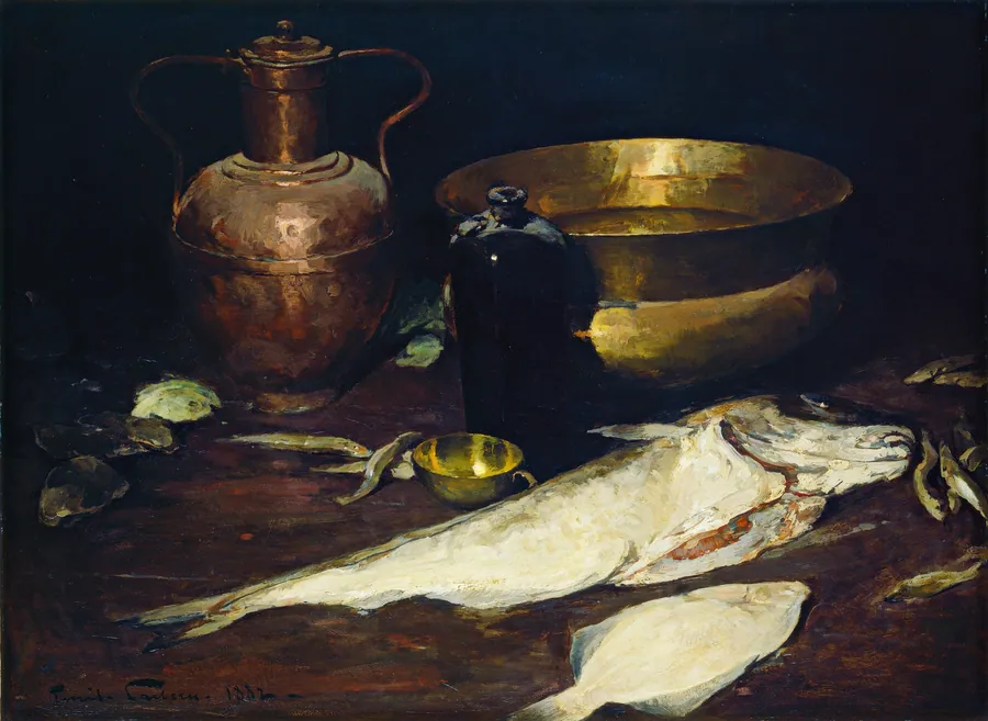 Still Life with Fish by Emil Carlsen