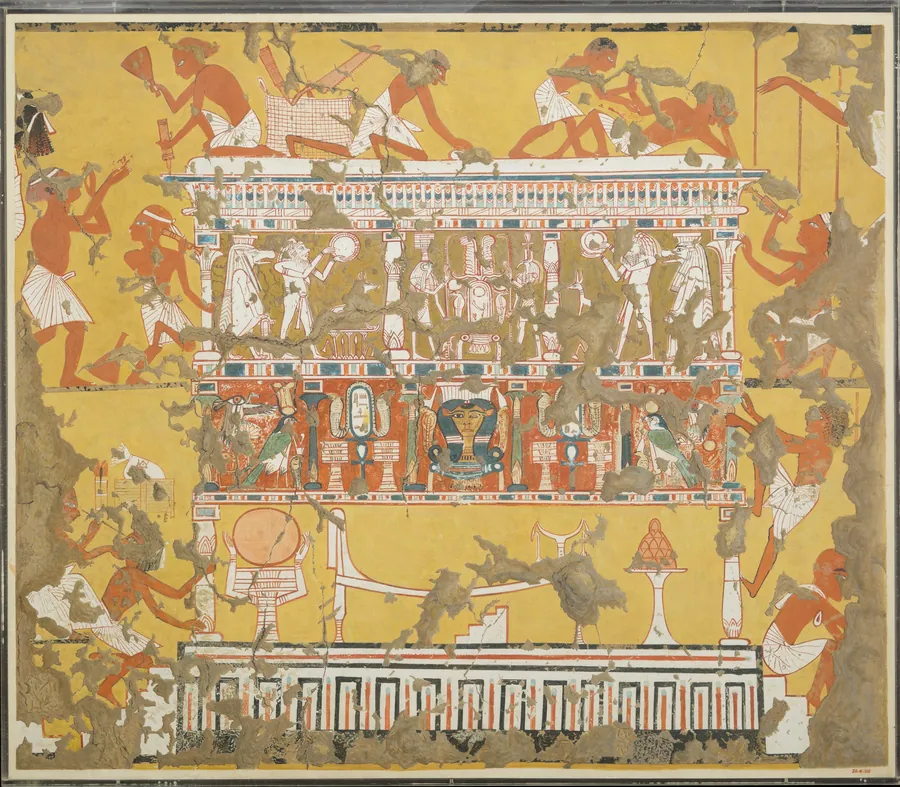 Building a Catafalque, Tomb of Ipuy by Norman de Garis Davies