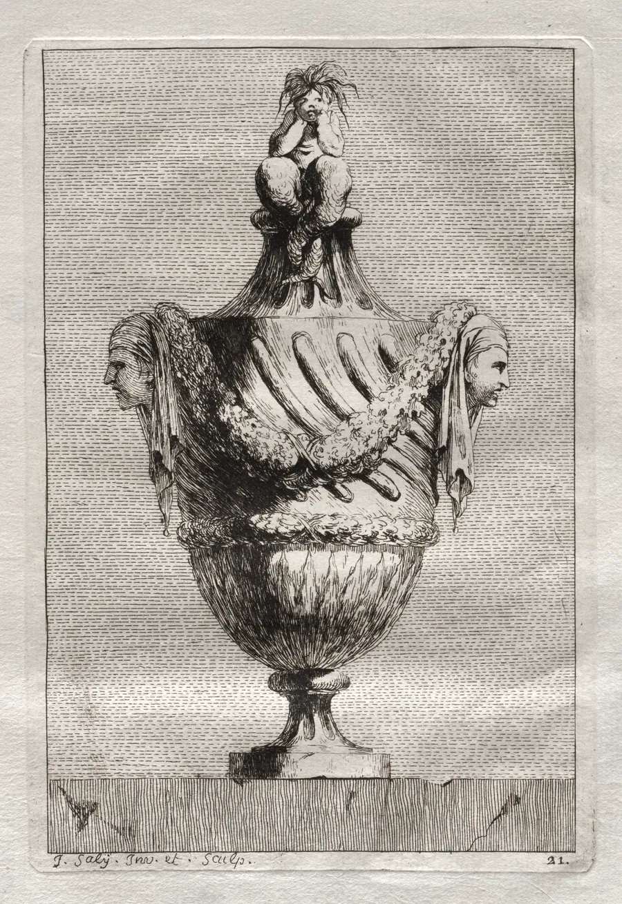 Suite of Vases:  Plate 21 by Jacques François Saly