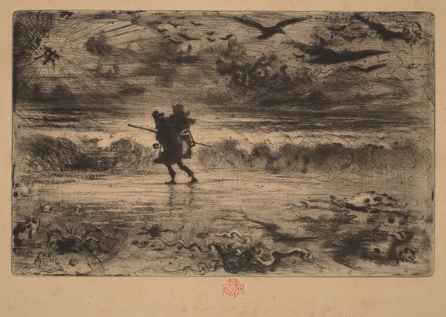 The Marine Painter (Le Peintre de Marine) by Félix-Hilaire Buhot