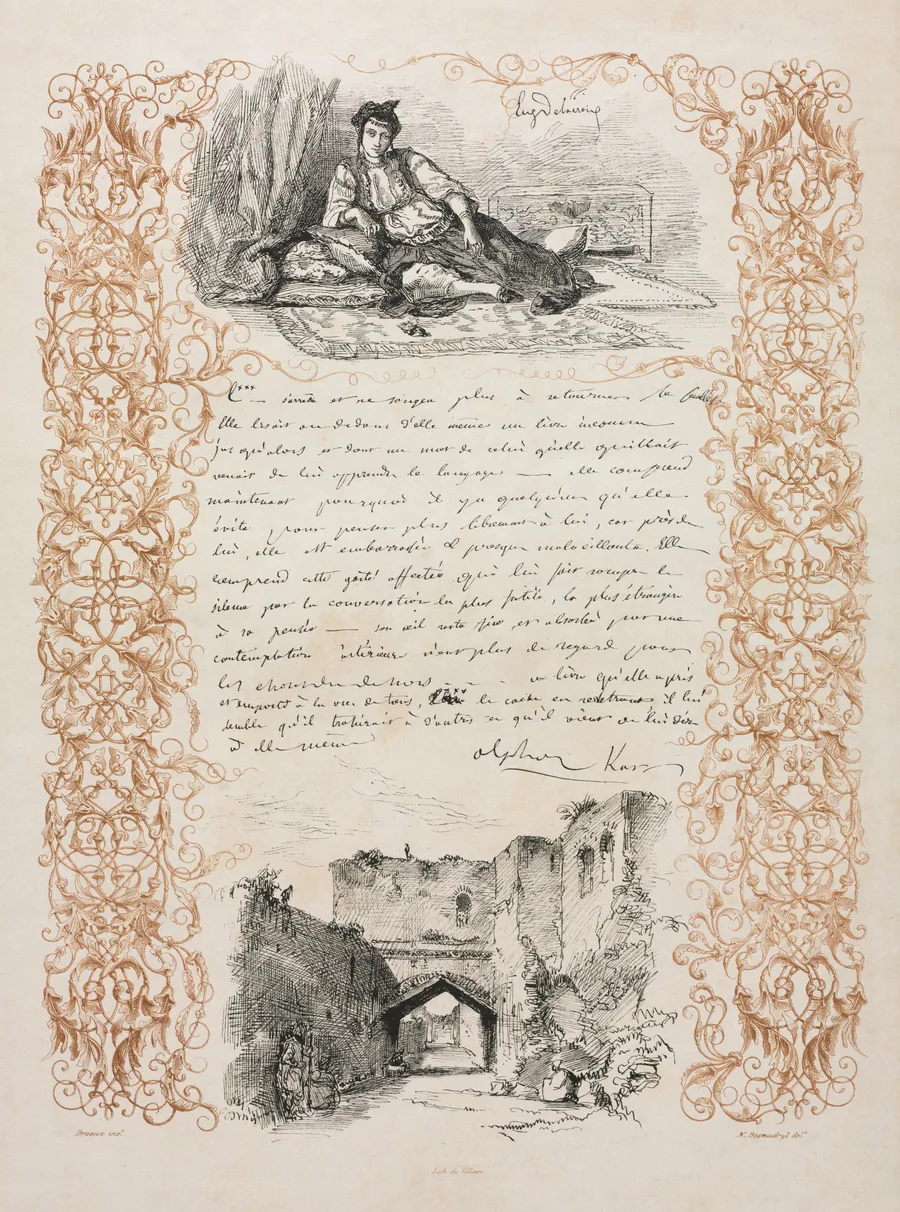 Jewess of Algiers and a Street in Algiers by Eugène Delacroix