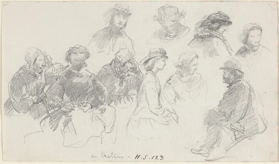 Passengers on Shipboard by Eugène Boudin