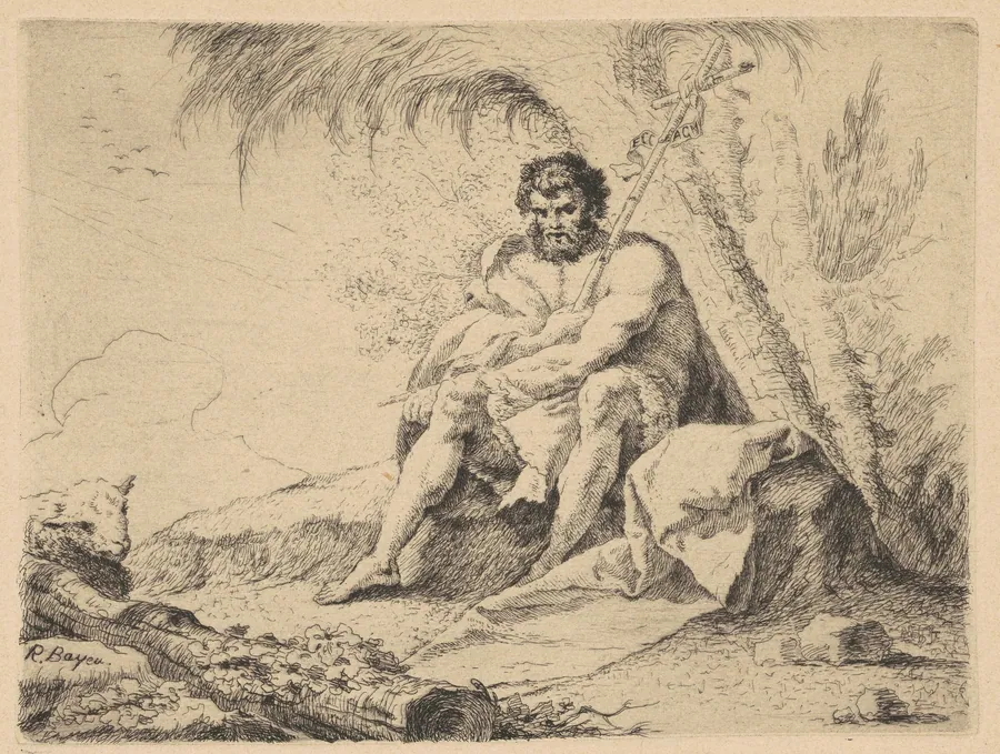 John the Baptist and the Lamb by Ramón Bayeu