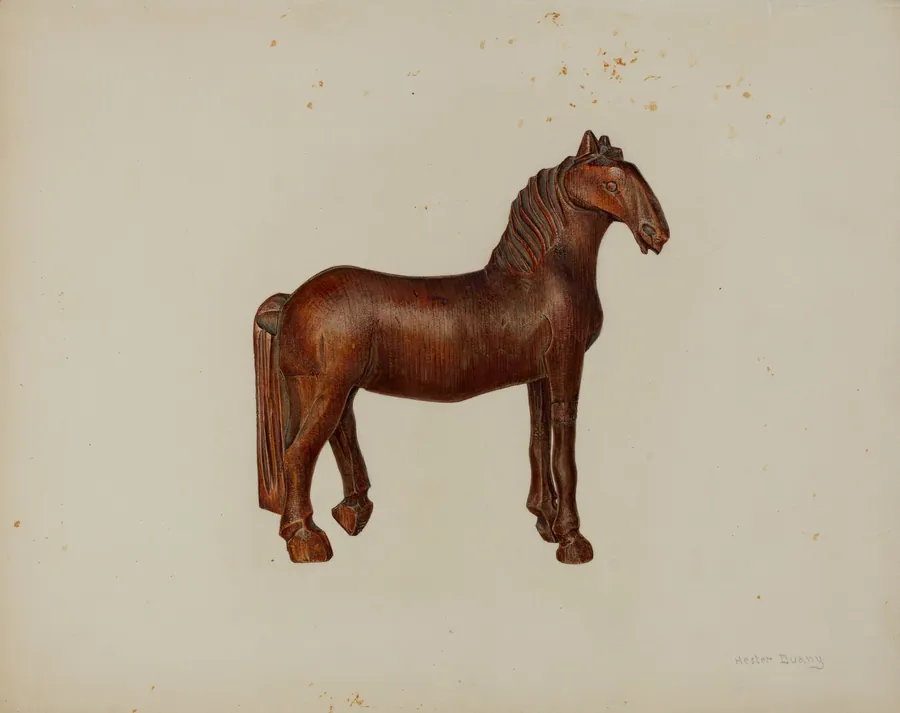 Carved Toy Horse by Hester Duany