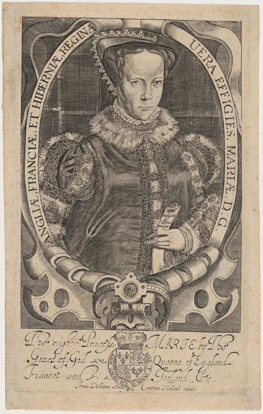 Mariae, D.G. Angliae, Franciae et Hiberniam Reginae (Mary I) by Francis Delaram