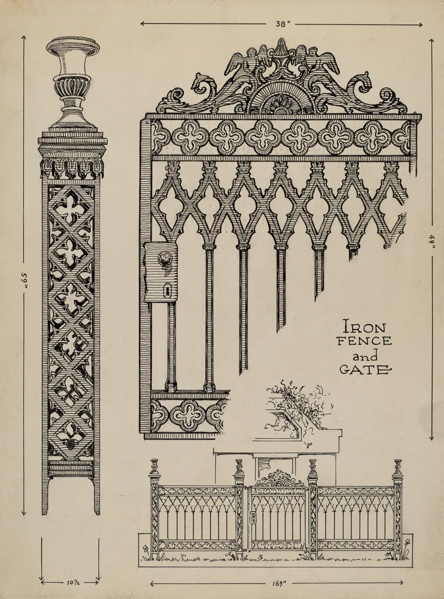 Iron Gate and Fence by Thomas Byrne