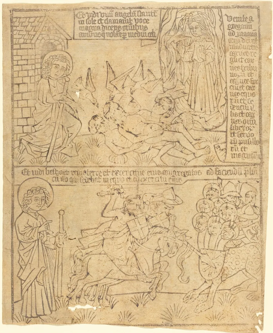 Apocalypse of John, Leaf 10 by German 15th Century