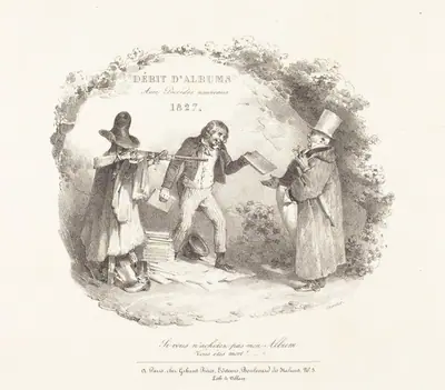 Débit d'Albums avec Procédés nouveaux (New Methods for the Sale of Lithograph Albums)