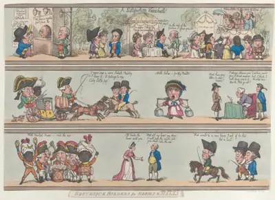 A Lilliputian Vauxhall, Grotesque Borders for Rooms & Halls