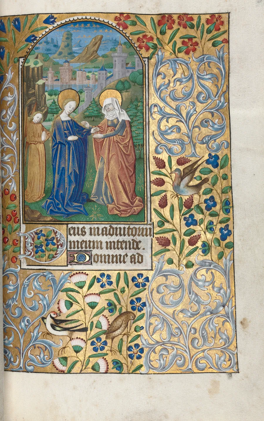 Book of Hours (Use of Rouen): fol. 39r, The Visitation by Master of the Geneva Latini
