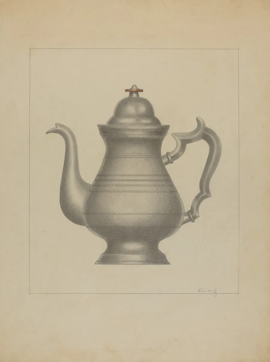 Pewter Coffee Pot by Burton Ewing