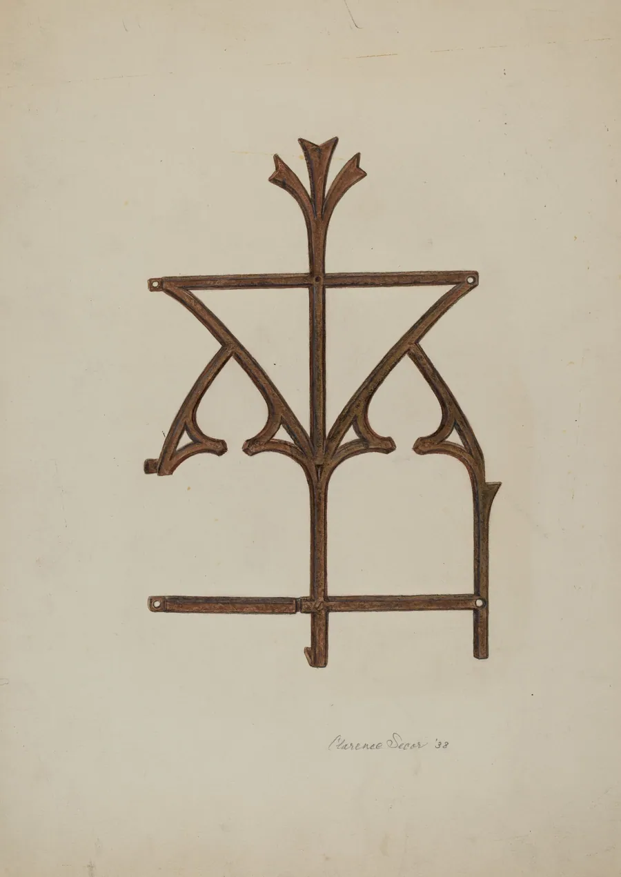 Ornamental Iron Grill by Clarence Secor