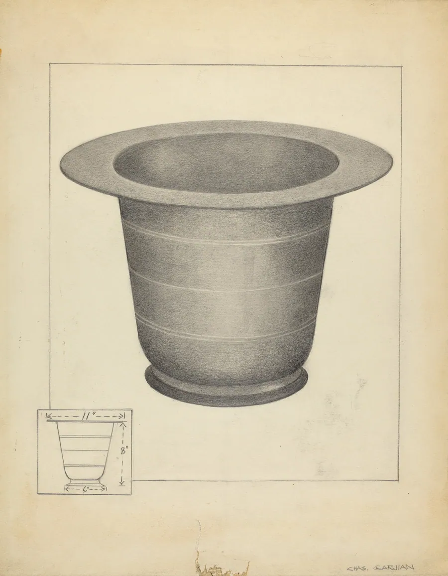 Pewter Commode Form by Charles Garjian