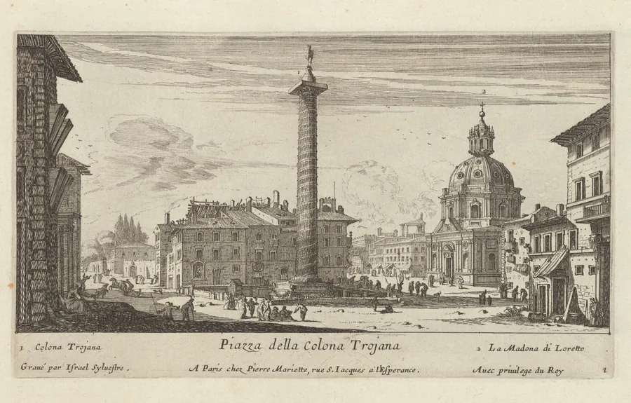 Piazza della Colona Trojana by Israël Silvestre
