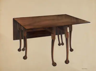 Gate-legged Table, Ball & Claw Feet