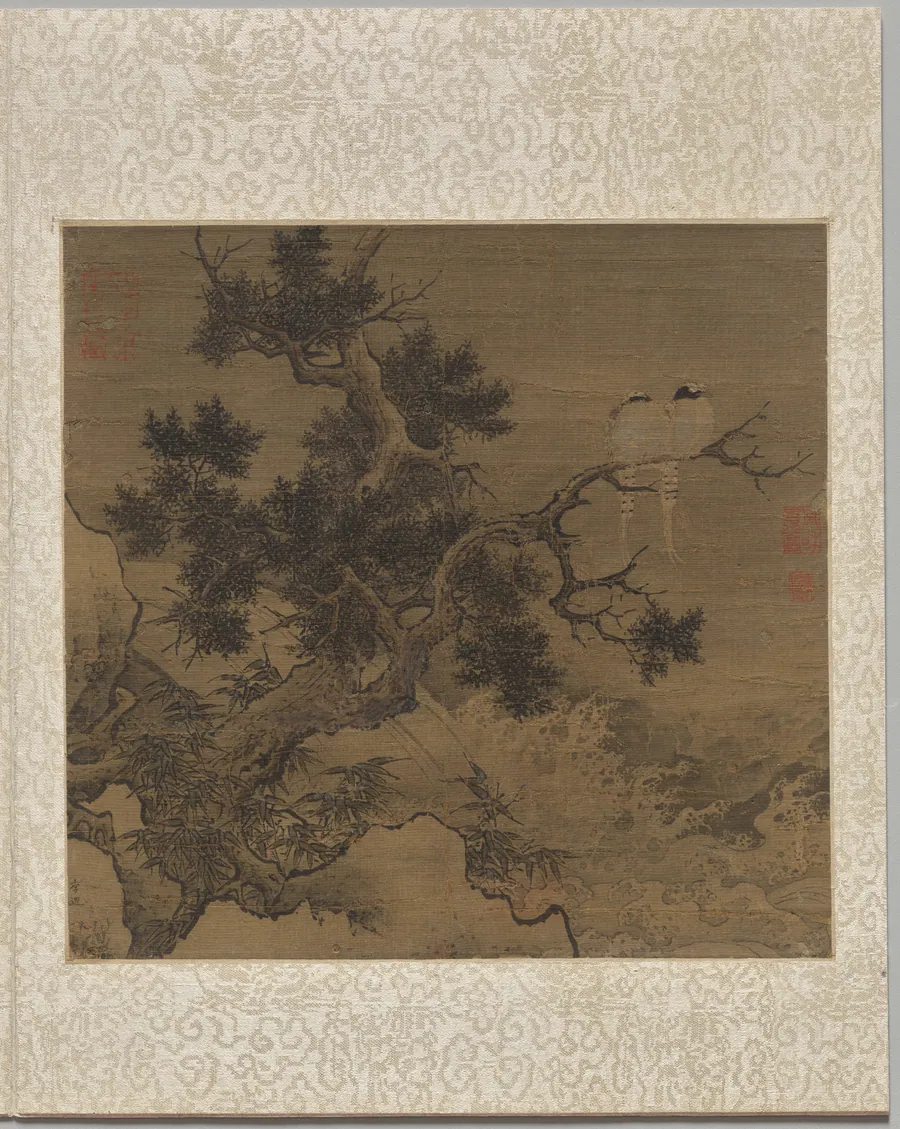 Birds on a Tree above a Cataract by Li Di