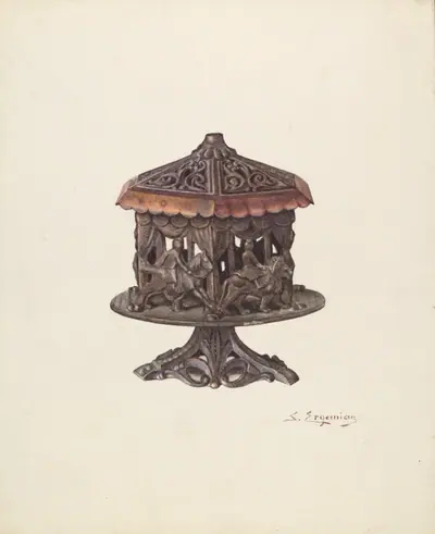 Cast Iron Bank: Merry go Round